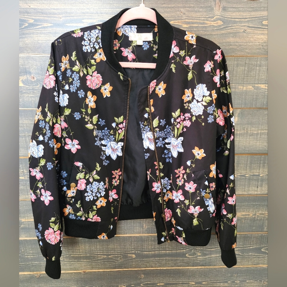 Floral Bomber Jacket